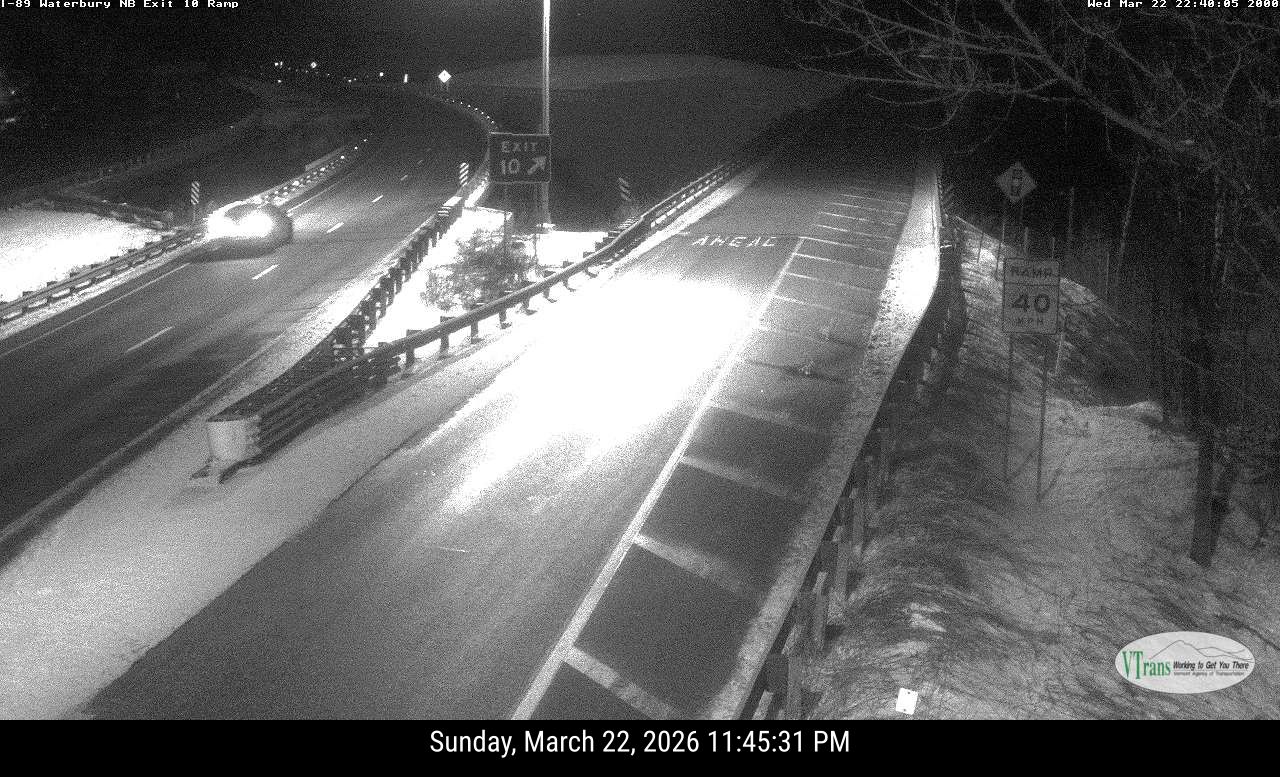 WATERBURY 1-89 Exit 10 North live webcam