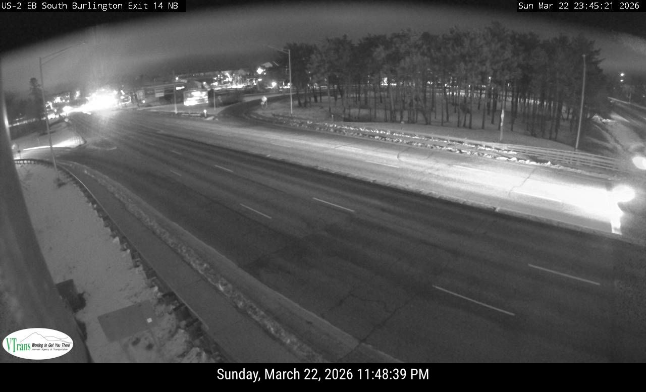 I-89 South Burlington Exit-14 CCTV-1 live webcam