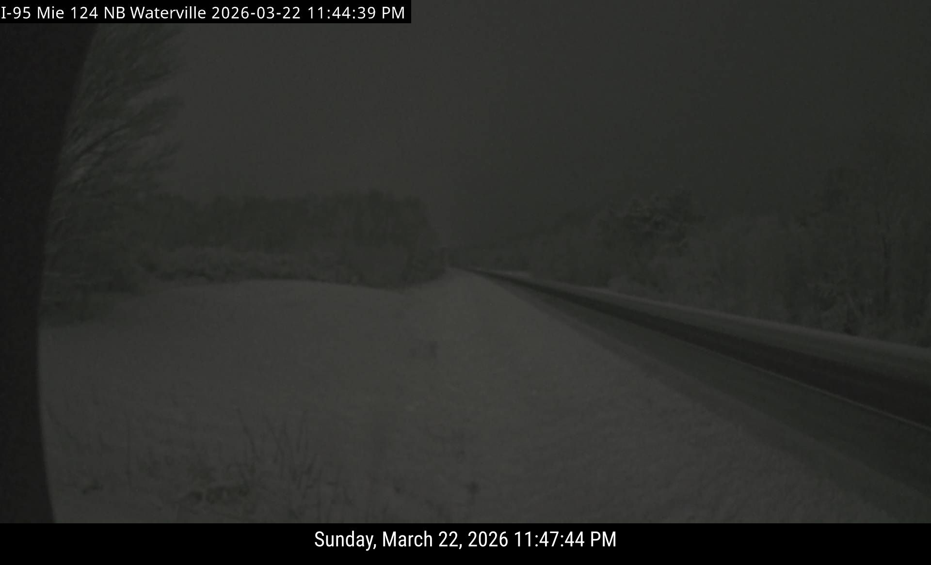 I-95 Mile 124 NB (Waterville New) live webcam