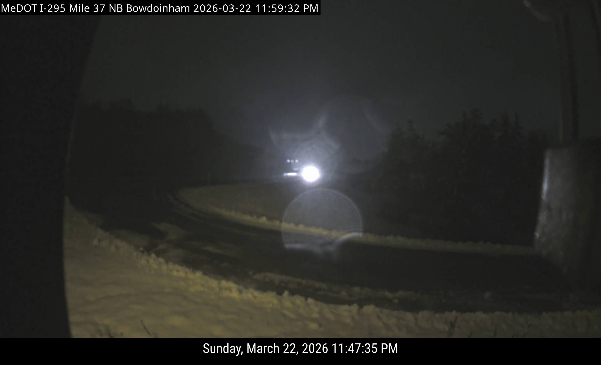I-295 Mile 37 NB (Bowdoinham) live webcam