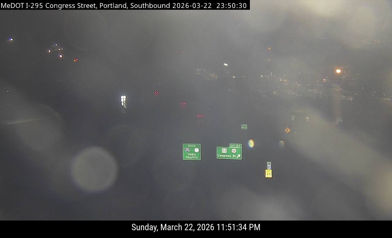 I-295 Mile 5 SB (Portland PTZ) live webcam