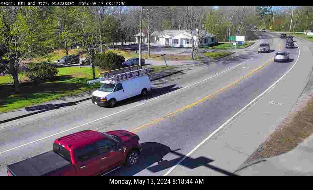 USA Maine Wiscasset Crossroads in the city center live webcam